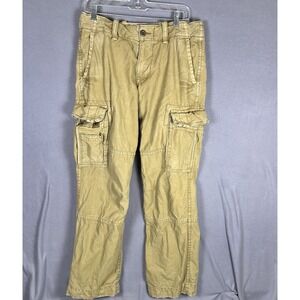 American Eagle Cargo Pants Mens 32x32 Brown Paratrooper Military Utility Baggy